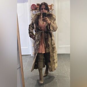 VIAVENETO GENUINE LAMBSKIN LONG JACKET